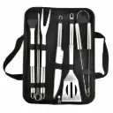 Set d'ustensiles BBQ 9 pièces avec sac de transport