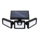 Rotatable LED solar lamp with sensor - 3 panels - IP65